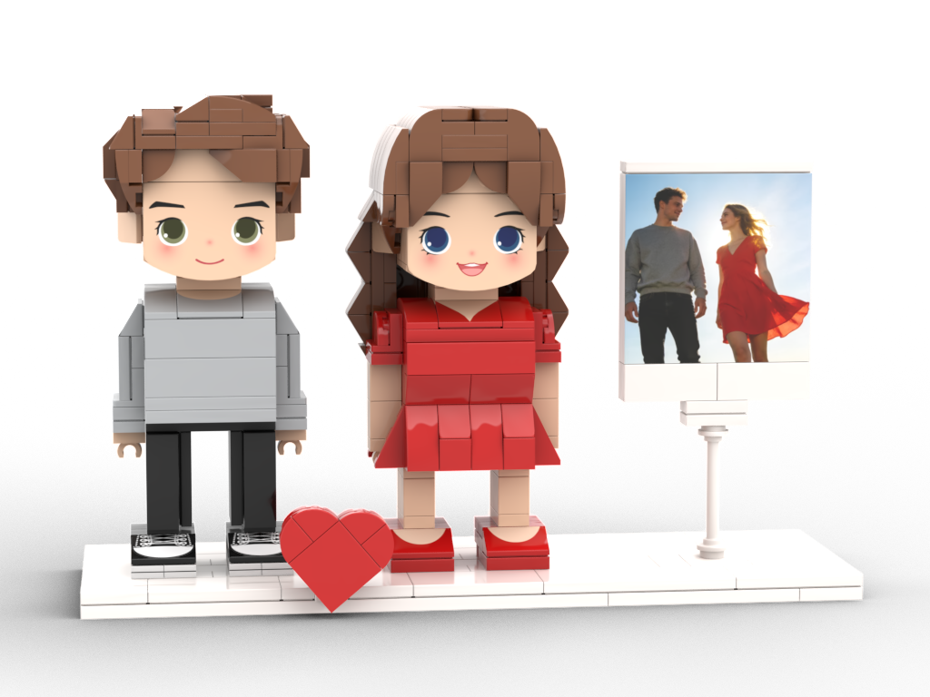 Customizable Fully Body 2 People Custom Brick Figures