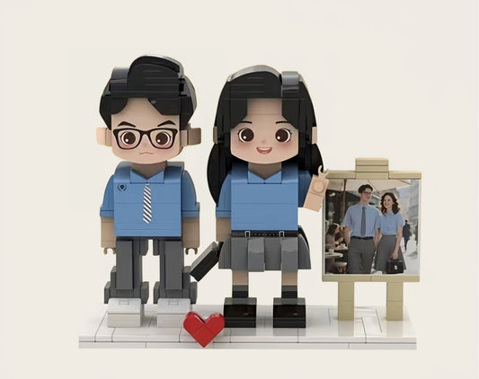 Customizable Fully Body 2 People Custom Brick Figures