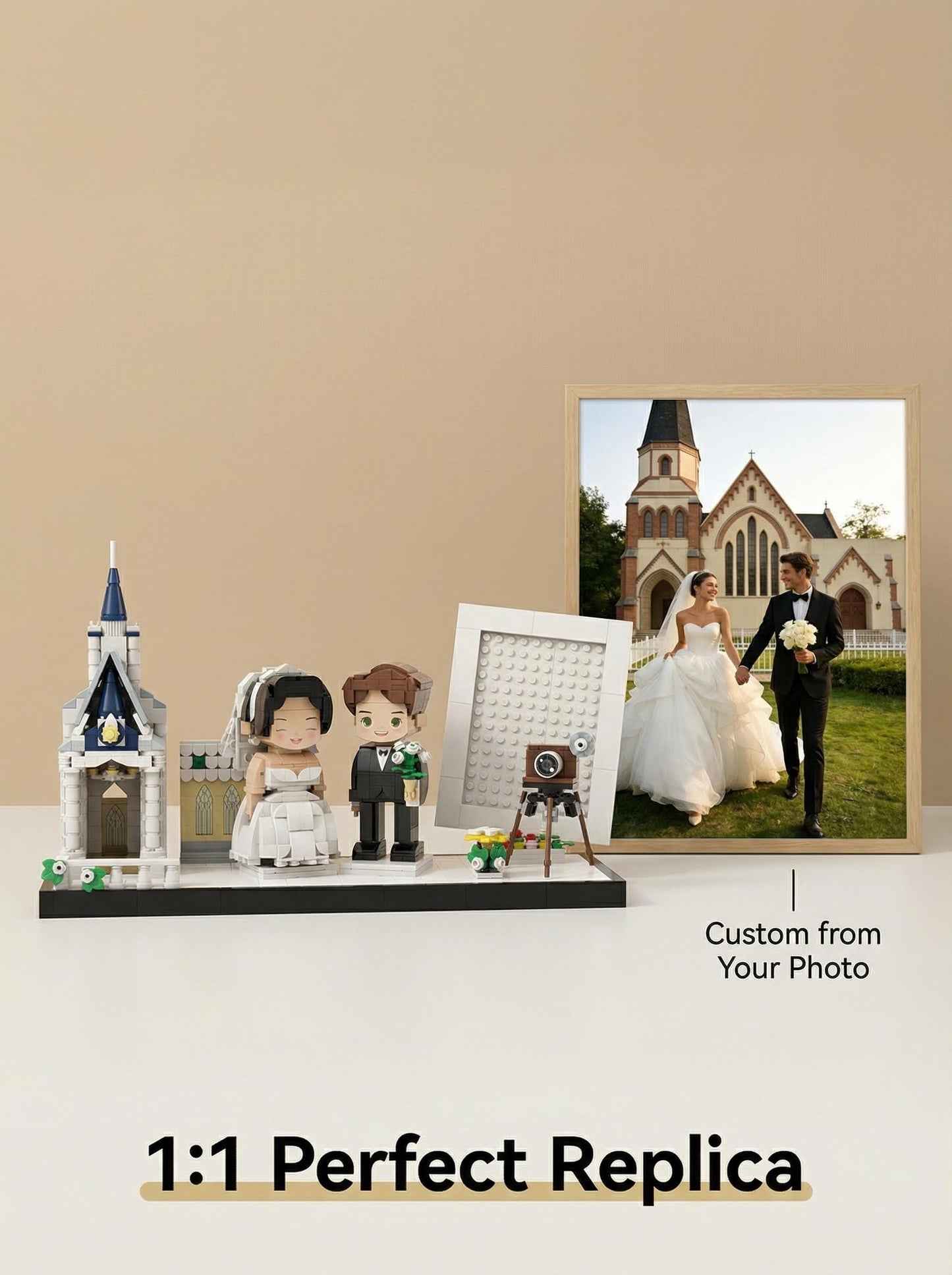 Customizable Fully Body  Custom Wedding Brick Figures
