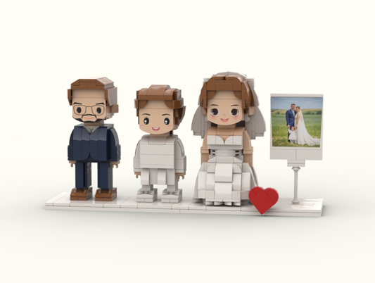Customizable Fully Body 3 People Custom Brick Figures