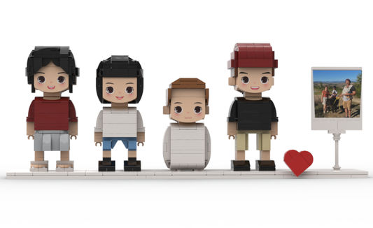 Customizable Fully Body 4 People Custom Brick Figures