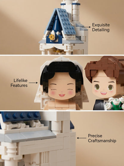 Customizable Fully Body  Custom Wedding Brick Figures