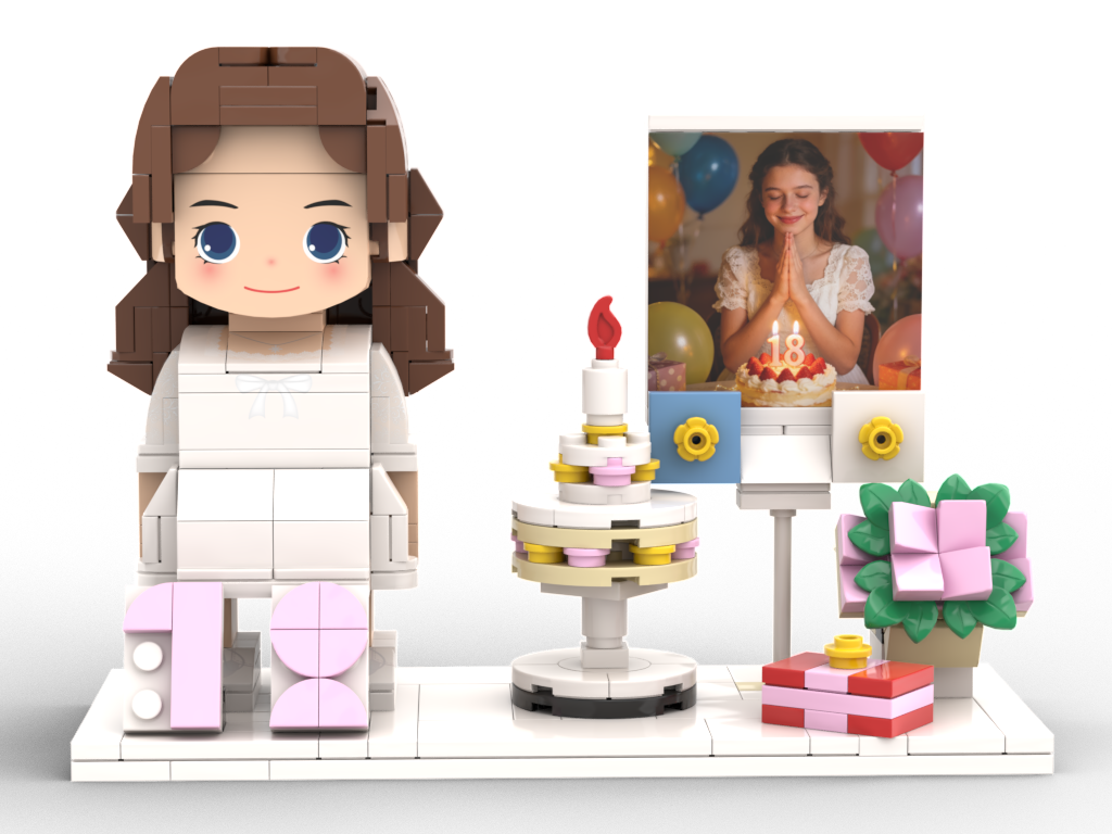 Customizable Building Block Person – Birthday Mini Figurine