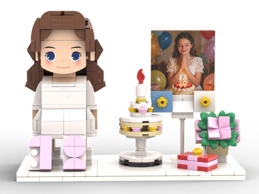Customizable Building Block Person – Birthday Mini Figurine