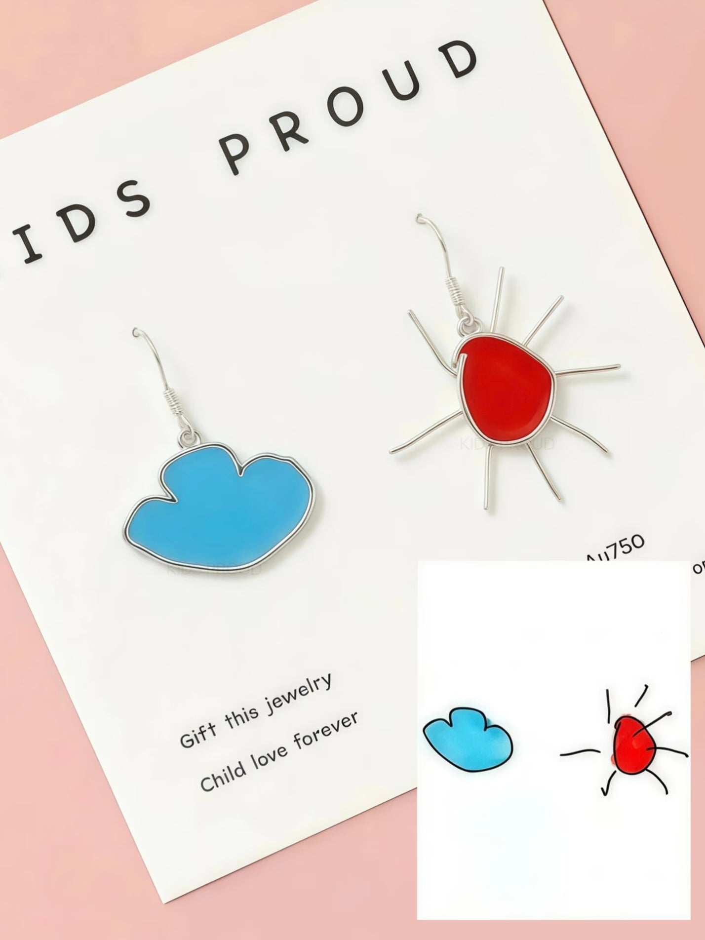 Personalized Kids Drawing Earring
