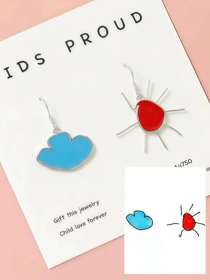 Personalized Kids Drawing Earring
