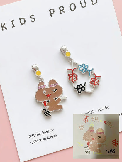 Personalized Kids Drawing Earring