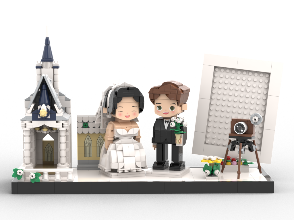Customizable Fully Body  Custom Wedding Brick Figures