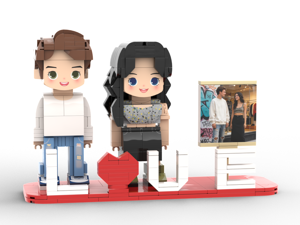Customizable Fully Body 2 People Custom Brick Figures