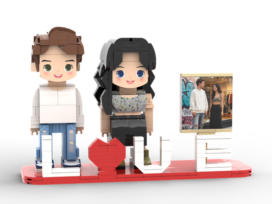 Customizable Fully Body 2 People Custom Brick Figures