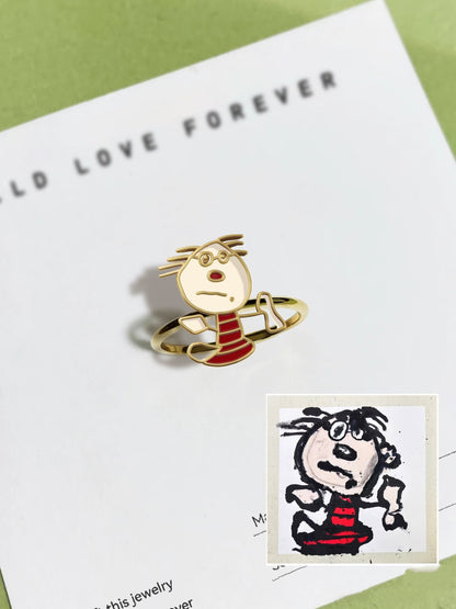 Personalized Kids Drawing Ring