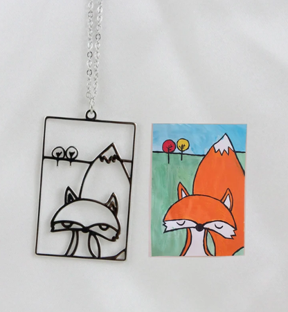 Personalized kids Drawing Necklace